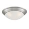 Designers Fountain 16.75in 3-Light Brushed Nickel Ceiling Light Flush Mount with Etched Glass Shade 1360L-BN - alternate 1